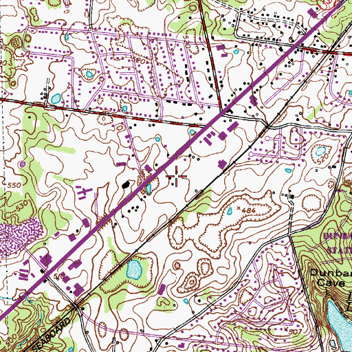 Topographic Map of Clarksville Post Office, TN