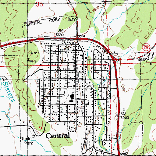 Topographic Map of Santa Clara Post Office, NM