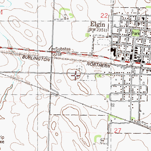 Topographic Map of Hope Congregational Cemetery, ND