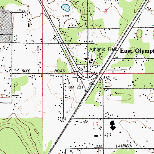 Topographic Map of East Olympia Post Office, WA