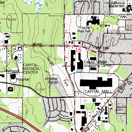 Topographic Map of Westside Olympia Post Office, WA