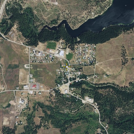 Aerial/Satellite Image of Inchelium Post Office, WA