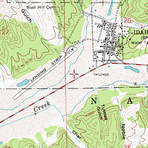 Topographic Map of Idaho City Post Office, ID