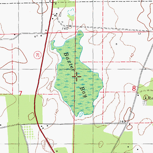 Topographic Map of Baxter Bay, FL