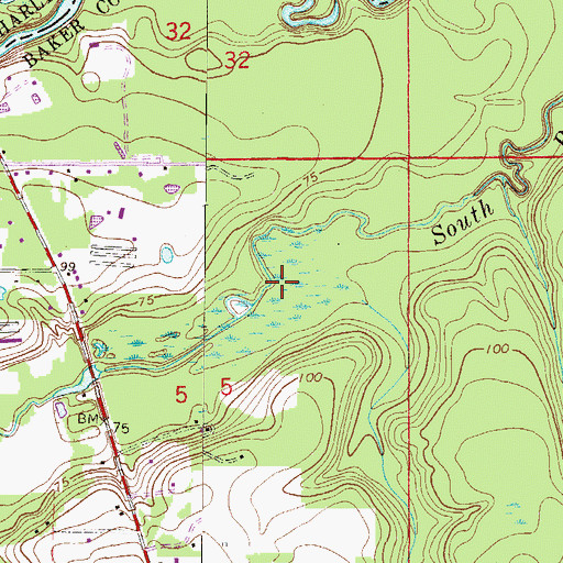 Topographic Map of Bay Branch, FL