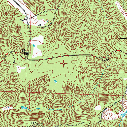 Topographic Map of Holiday Island Post Office, AR