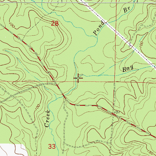 Topographic Map of Bay Branch, FL