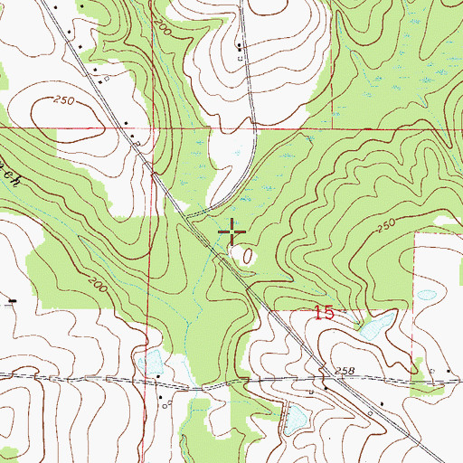 Topographic Map of Bay Branch, FL