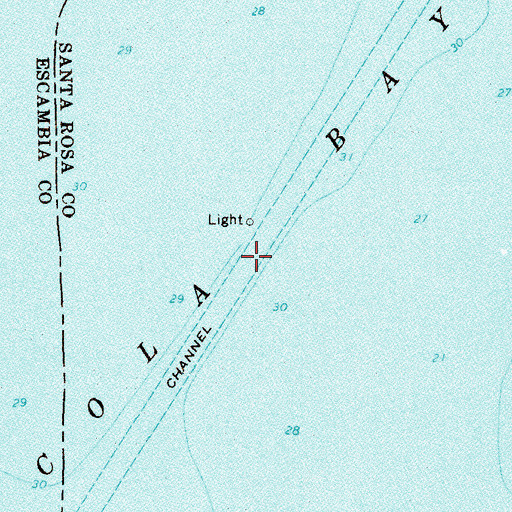 Topographic Map of Bay Channel, FL