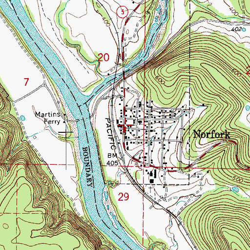 Topographic Map of Norfork Post Office, AR