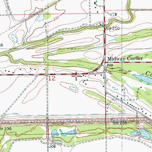 Topographic Map of Proctor Post Office, AR