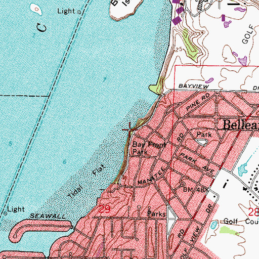 Topographic Map of Bay Front Park, FL