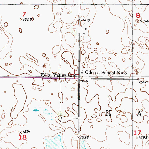 Topographic Map of Eden Valley Lutheran Cemetery, ND