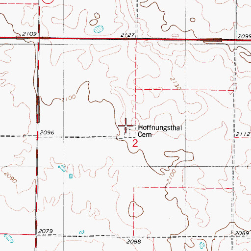Topographic Map of Venturia Reformed Cemetery, ND