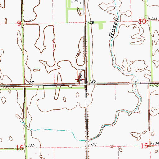Topographic Map of Avon Cemetery, ND