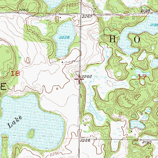 Topographic Map of Fish Lake Cemetery, ND
