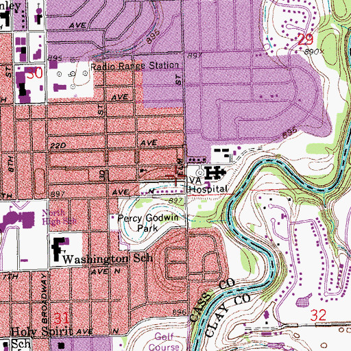 Topographic Map of Messiah Lutheran Church Columbarium, ND