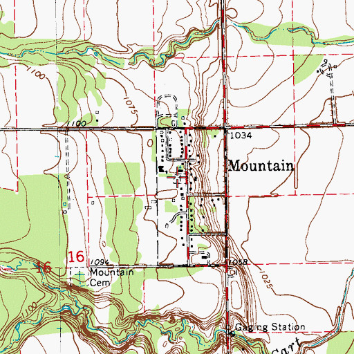 Topographic Map of Vikur Lutheran Church Cemetery, ND