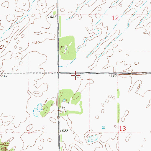 Topographic Map of Poplar Grove Cemetery, ND