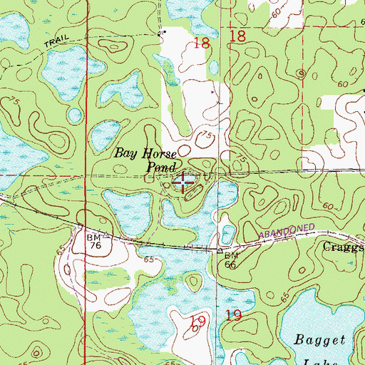 Topographic Map of Bay Horse Pond, FL