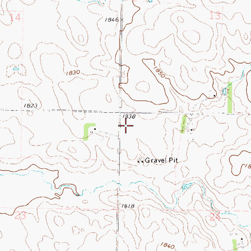 Topographic Map of Tiraspol Cemetery, ND