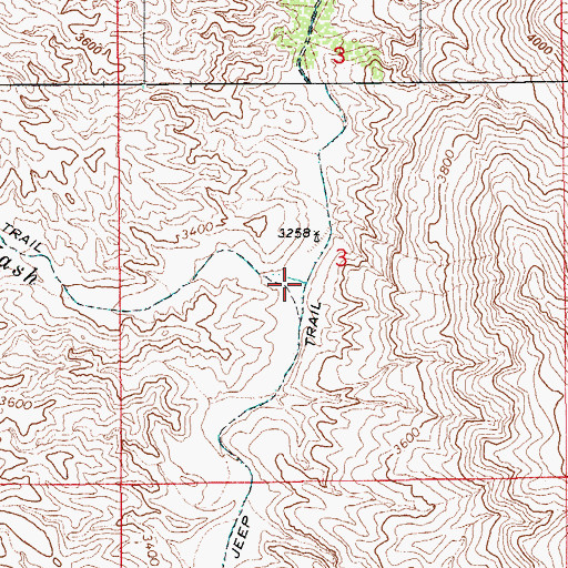 Topographic Map of Collins Wash, AZ