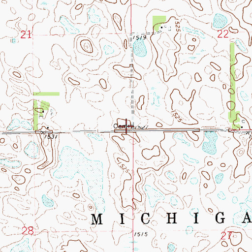 Topographic Map of Behnke - Sommerfield Cemetery, ND
