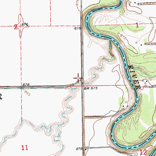 Topographic Map of North Nora Pioneer Cemetery, ND