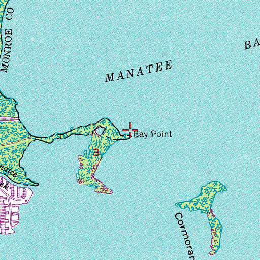 Topographic Map of Bay Point, FL