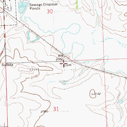 Topographic Map of Our Saviour's Lutheran Cemetery, ND