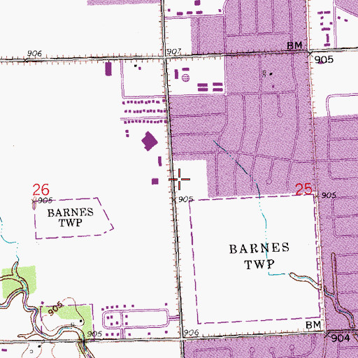 Topographic Map of Gethsemane Cathedral Columbarium, ND