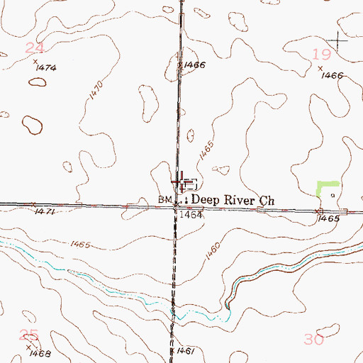 Topographic Map of Bethlehem Lutheran Cemetery, ND