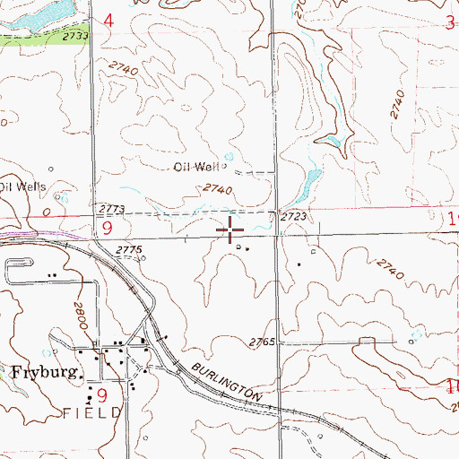 Topographic Map of May Memorial Garden, ND