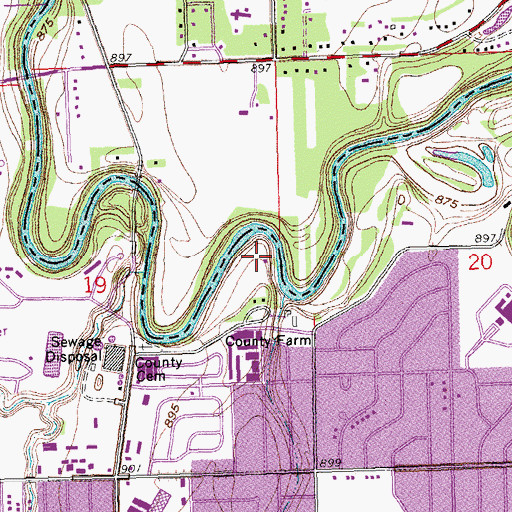 Topographic Map of Cass County Cemetery number 2, ND