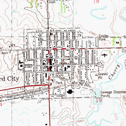 Topographic Map of Crosspoint Church Cemetery, ND