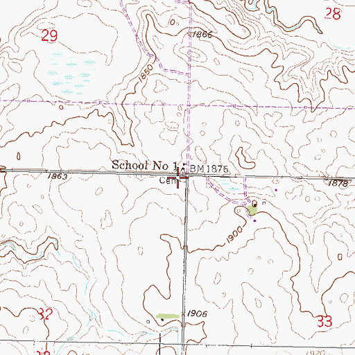 Topographic Map of Saint Nickolas Ukrainian Cemetery, ND