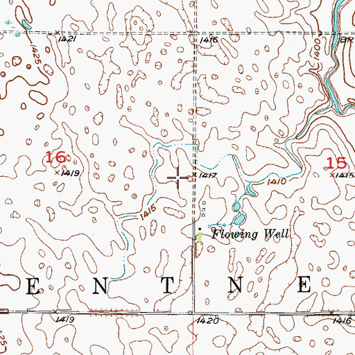 Topographic Map of Maple River Colony Cemetery, ND