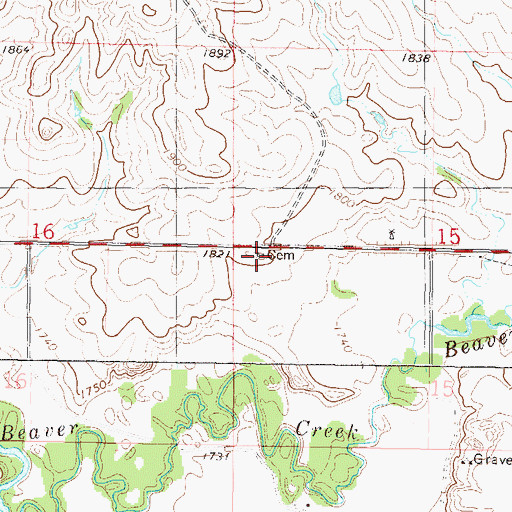 Topographic Map of Raynolds' Cemetery, ND