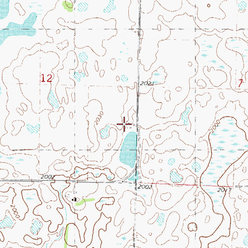 Topographic Map of Seventh Day Adventist Cemetery, ND