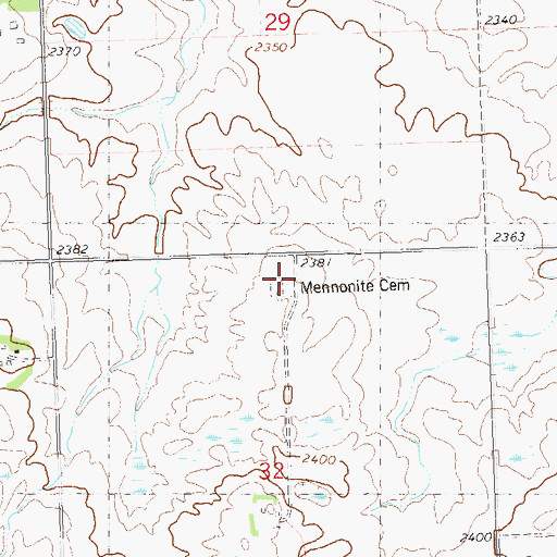 Topographic Map of German Mennonite Cemetery, ND