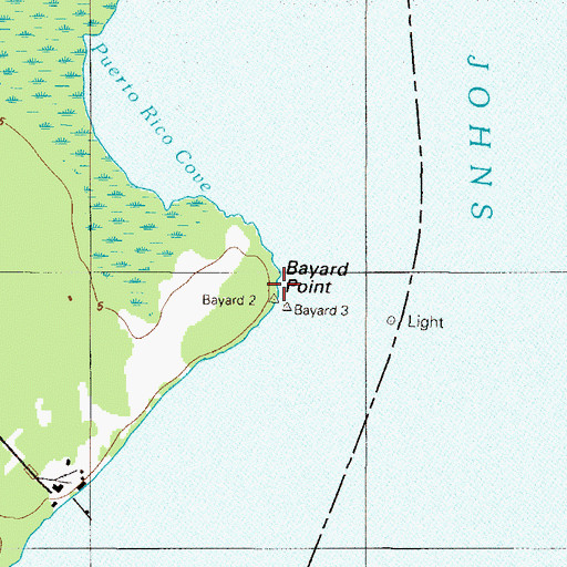 Topographic Map of Bayard Point, FL