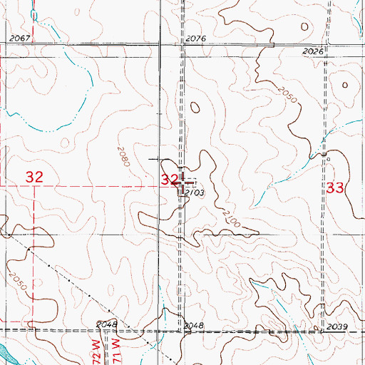 Topographic Map of Johannesthal Cemetery, ND