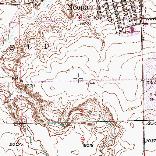 Topographic Map of Wilson Cemetery, ND