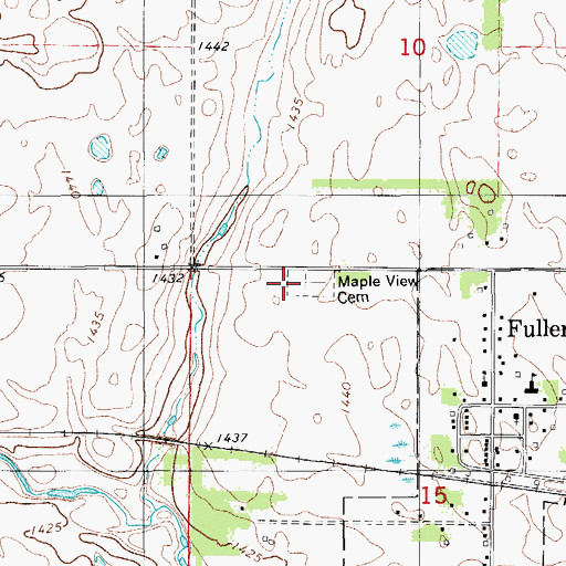 Topographic Map of Saint Patricks Cemetery, ND