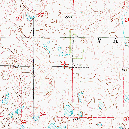 Topographic Map of Zoar Evangelical Cemetery, ND