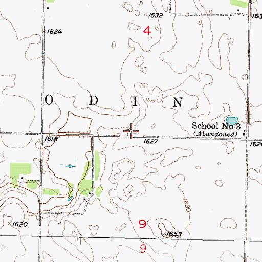 Topographic Map of Old Swedish Norwegan Cemetery, ND