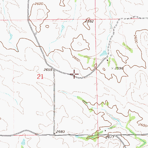 Topographic Map of Lohmann Cemetery, ND