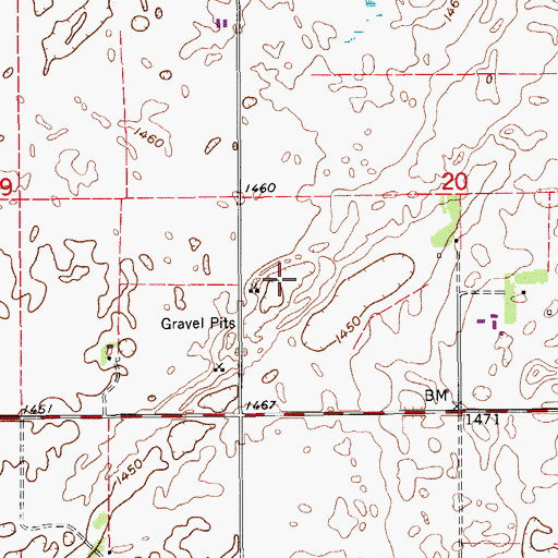 Topographic Map of Swedish Lutheran Cemetery, ND