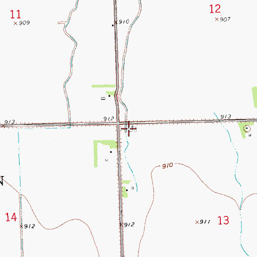 Topographic Map of Saint John Cemetery, ND