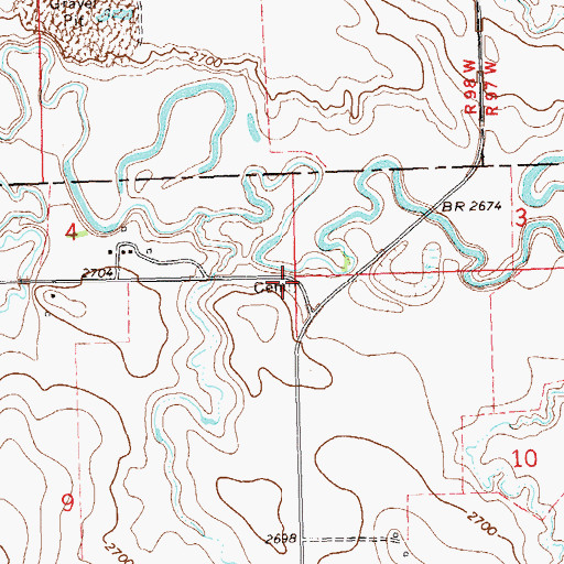 Topographic Map of Haven of Rest Cemetery, ND